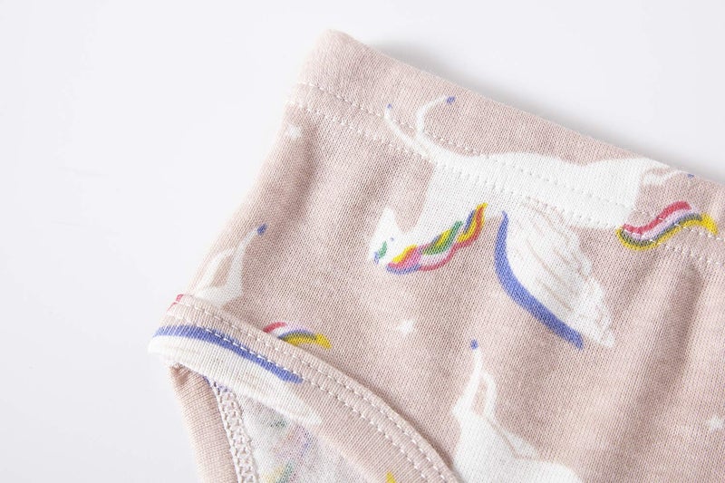 Winging Day Toddler Girls 100% Cotton Panties Cute Prints Underwear Size 4 (6-Pack) - Image 3